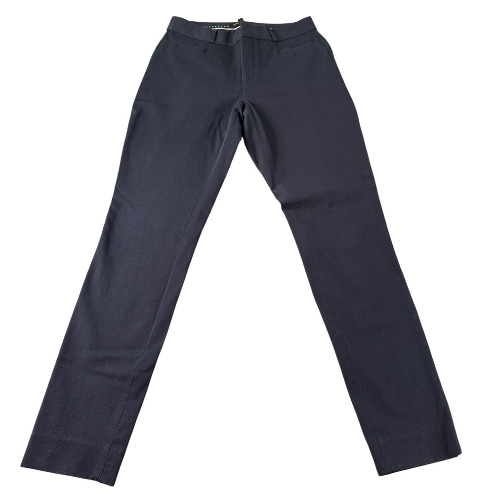 Banana Republic Sloan Pants Navy Blue Women 2L Long Slim Fit Career Workwear 825